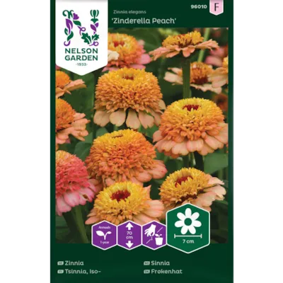 Frø sinnia Zinderella Peach