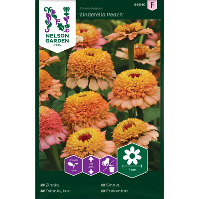 Frø sinnia Zinderella Peach