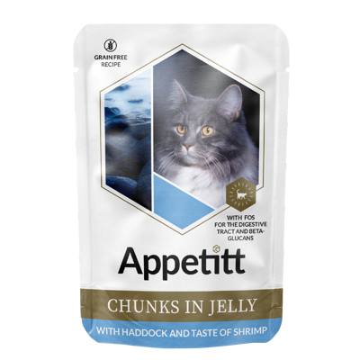 Våtfôr kolje og reke i gele 85 g, bilde 2