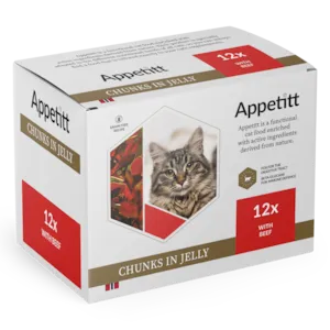 Våtfôr storfekjøtt i gele 12x85 g