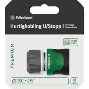 Hurtigkobling uten stoppfunksjon 1/2-5/8