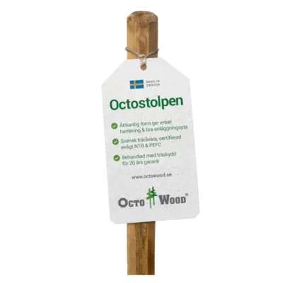 Gjerdestolpe impregnert 8x180 cm 154 stk, bilde 5