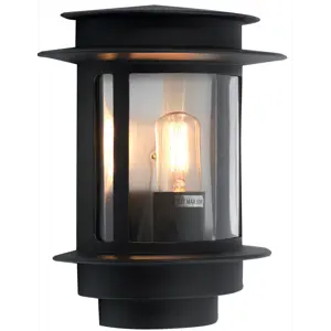 Utelampe Malmø svart