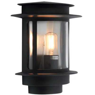 Utelampe Malmø svart