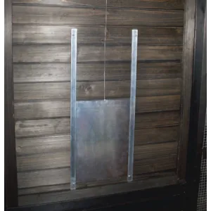 Hønsedør aluminium 32x20 cm