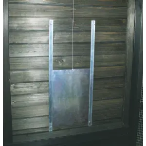 Hønsedør aluminium 32x20 cm