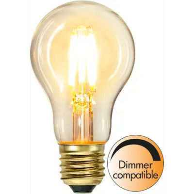 Lyspære LED Soft Glow Decoration A60 E27 klar dimbar 4W