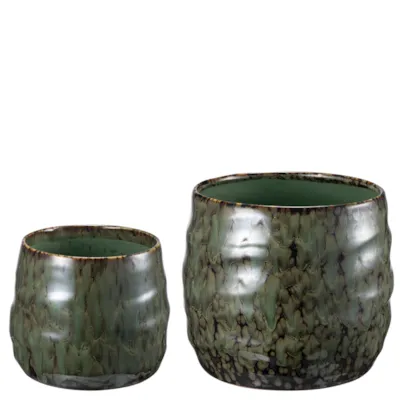 Blomsterpotte Nico sett à 2 stk grønn