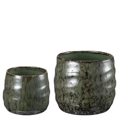 Blomsterpotte Nico sett à 2 stk grønn