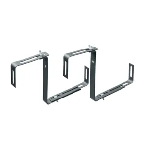 Konsoll for balkongkasse svart 2 pk