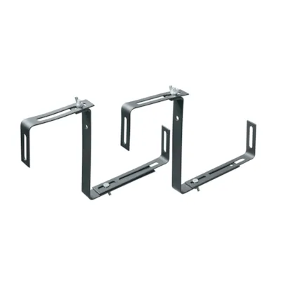 Konsoll for balkongkasse svart 2 pk