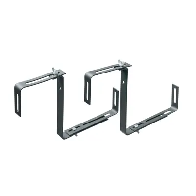 Konsoll for balkongkasse svart 2 pk