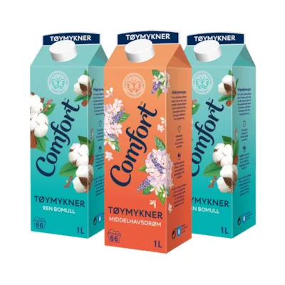 Tøymykner kit 2 Ren Bomull og 1 Middelhavsdrøm