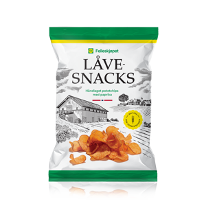 Låvesnacks potetchips paprika 150 g