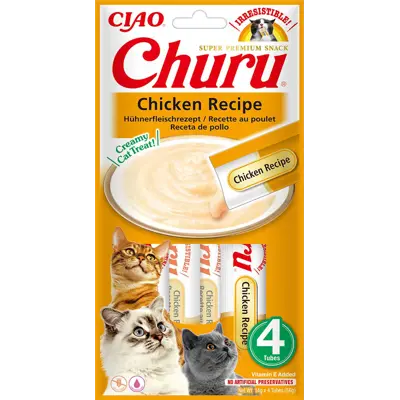 Kattesnacks puré kylling 4x14 g