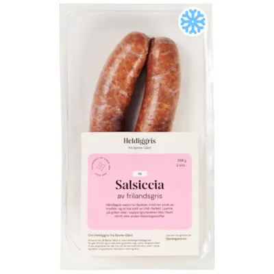 Fryst Salsiccia Rå av Frilandsgris 2 pk
