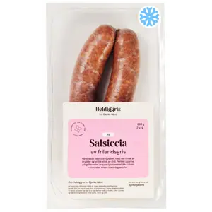 Fryst Salsiccia Rå av Frilandsgris 2 pk