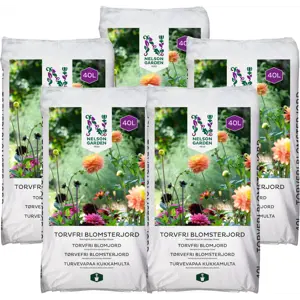 Torvfri blomsterjord 40 L - 5 pk