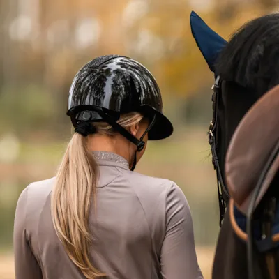 Ridehjelm med Mips svart glitter, bilde 6