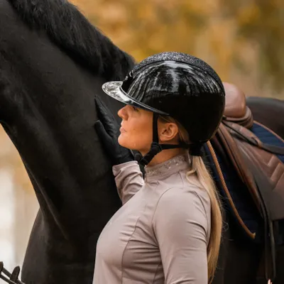 Ridehjelm med Mips svart glitter, bilde 5