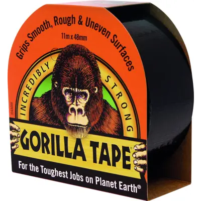 Lerretstape svart 48 mm x 11 m