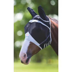 Fluemaske med ører svart