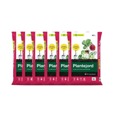Plantejord 40 L - 6 pk