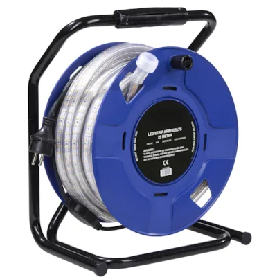 Arbeidslys LED på trommel 25 m