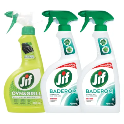 Kit med 1 ovn og grillspray og 2 baderomspray