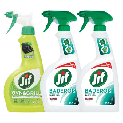 Kit med 1 ovn og grillspray og 2 baderomspray