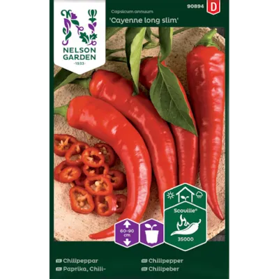 Frø chilipepper Cayenne long slim