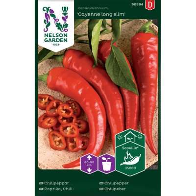 Frø chilipepper Cayenne long slim