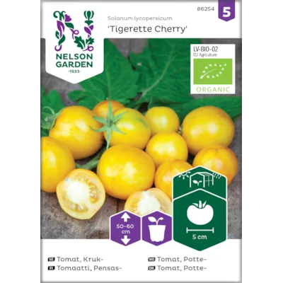 Frø pottetomat Tigerette Cherry økologisk