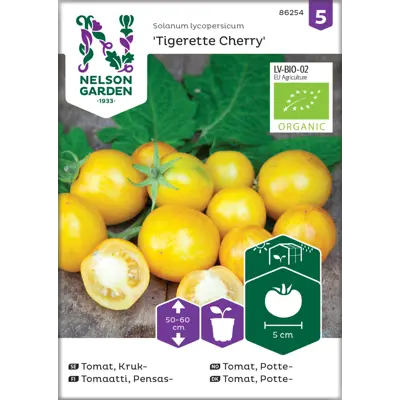 Frø pottetomat Tigerette Cherry økologisk
