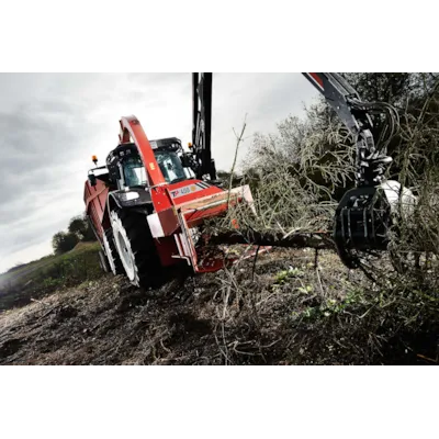 Flishugger TP 400 PTO drift med kran