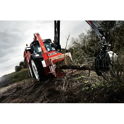 Flishugger TP 400 PTO drift med kran