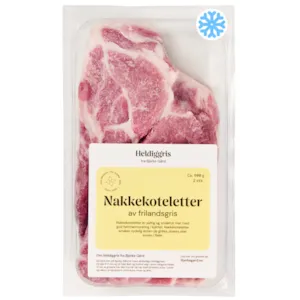 Fryste Nakkekoteletter, Frilandsgris 2 pk