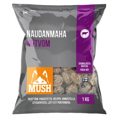 Tilleggsfôr Basic oksevom frosset 1 kg