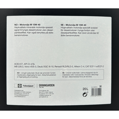 Motorolje mineralsk M 15W-40 20 L, bilde 3