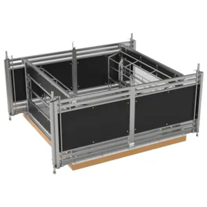 Fôrkasse 2 m rundballe for sau med 2 porter