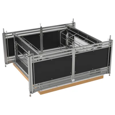 Fôrkasse 2 m rundballe for sau med 2 porter