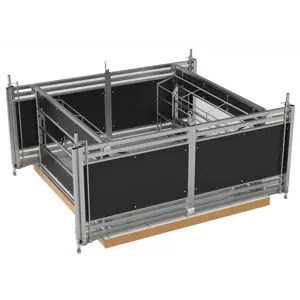 Fôrkasse 2 m rundballe for sau med 2 porter