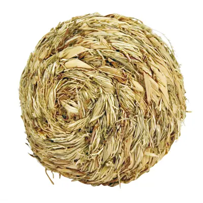 Flettet gressball til smådyr