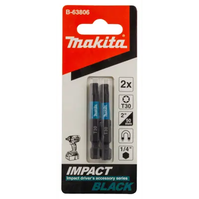 Bits T30 50 mm 1/4" Impact Black, bilde 2