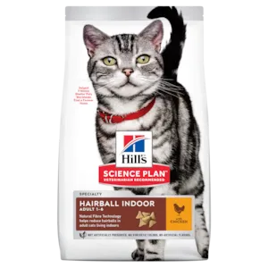 Kattemat Hairball Indoor Adult Kylling 1,5 kg