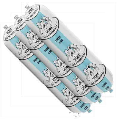 Hundepølse Puppy fullfôr frosset 3x6 kg