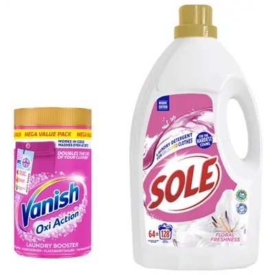 Flekkfjerner og vaskemiddel Kit