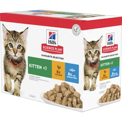 Våtfôr Kitten Multipack kylling & havfisk 12x85 g