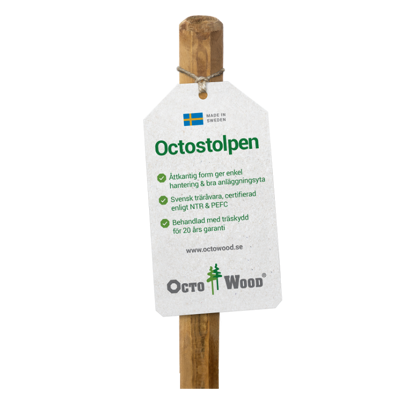 Gjerdestolpe impregnert 6x180 cm 126 stk, bilde 4