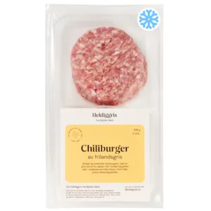Fryst Chiliburger av Frilandsgris 2 pk